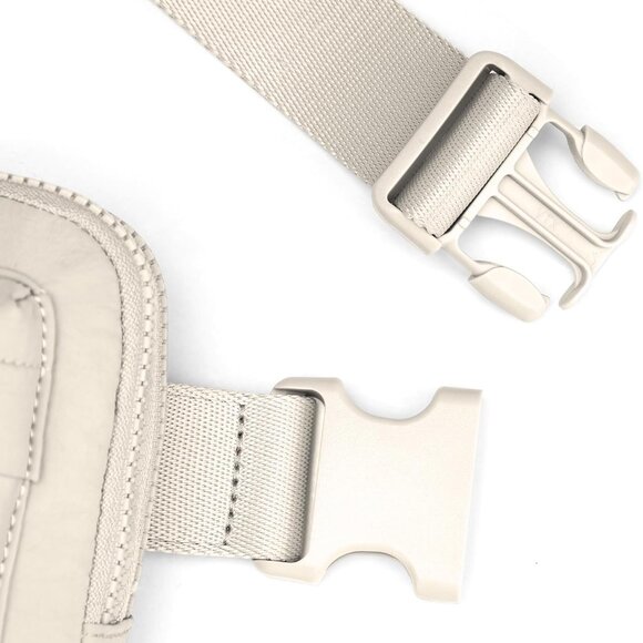 Essential+ Off White Fanny Pack w/70" Strap - Plus Size & Double Compartment - Picture 8 of 9